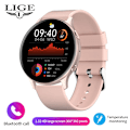 Miniatyrbild 1 av 6: LIGE Bluetooth Call Smart Watch Dam Herr 1.32 \ Silica gel 04 Bluetooth call watch