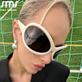 Miniatyrbild 2 av 6: Y2k Oversized Punk Solglasögon Nya Damer Män Trender Goggle Solglasögon Dam Lyxmärke Designer Glasögon UV400 Shades Glasögon Style B5 As Shown