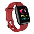 Miniatyrbild 1 av 6: D20 Y68 Smart Watch Bluetooth Svara samtal Sport Fitness Tracker Custom Dial Smartwatch Män Kvinnor betygsätt blodtryck PK D13 D18 D13 red