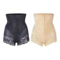 Miniatyrbild 5 av 6: Mode Kvinnor High Waist Trainer Body Zip Shaper Trosor Mage Magkontroll Bantning Shapewear Gördel Underkläder 1 skin 1 black M(40-48KG)