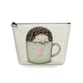 Miniatyrbild 1 av 3: 2022 tecknad igelkottsblomma printed kosmetisk väska för kvinnor Harajuku Casual Makeup-väskor Bärbar rese-toalettväska Case sn5707 Hedgehog Bag