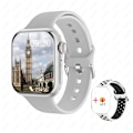 Miniatyrbild 1 av 6: Watch 9 Smart Watch Herr Kroppstemperatur BT Call NFC Always on Display Fitness Women Series 8 Smartwatch för Apple Android Silver sport