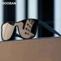 Miniatyrbild 2 av 6: HOOBAN 2023 New Square Polarized Solglasögon Män Kvinnor Mode Fyrkantiga Man Solglasögon Märkesdesign Endelad linsskydd UV400 Grey Pink Polarized