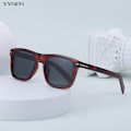 Miniatyrbild 5 av 6: Fyrkantiga Lyxiga Polariserade Solglasögon Män Kvinnor 2022 Retro märkesdesigner Polar Solskydd Glasögon Man Nya Oculos De Sol Masculino C5 Red Leopard Gray With the box