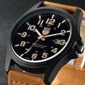 Miniatyrbild 2 av 6: Märke Sport Militärklockor Mode Casual Quartz Watch Läder Analog Herr 2020 Ny SOKI Lyxarmbandsur Relogio Masculino green