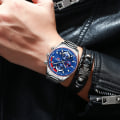 Miniatyrbild 6 av 6: NIBOSI New Fashion Herrklockor Top Märke Lyx Armbandsur Quartz Klocka Guld Watch Man Vattentät Chronograph Relogio Masculino B