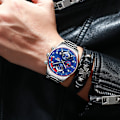 Miniatyrbild 6 av 6: NIBOSI New Fashion Herrklockor Top Märke Lyx Armbandsur Quartz Klocka Guld Watch Man Vattentät Chronograph Relogio Masculino C