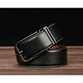 Miniatyrbild 5 av 6: Nya högkvalitativa nötskinnsbälten i äkta läder Herrnål Spänne Jeans Midjeband Man Svart Brun Två sidor Färg Bälte Herr Bälte Black Brown 115CM