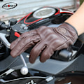 Miniatyrbild 5 av 6: Suomy Vinatge Getläder Motorcykelhandskar Sommar Herr Perforerade Retro Läder Motorcykel Motocross Handske Dam Motorcyklist Guantes SU33  Red M