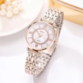 Miniatyrbild 3 av 6: Toppmärke Lyx 2022 Damklockor Mode Diamond Damarmbandsur Rostfritt stål Rose Gold Mesh Armband Watch G649-RGSL-WH