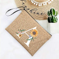 Miniatyrbild 3 av 6: Inledande brev Blomma Linne Dragkedja Kvinnor Kosmetikväskor Mujer Bolsa Sommar Beach Organizer Case Neceser Sminkväska Q06632-A012BR-S