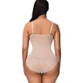 Miniatyrbild 4 av 6: Shapewear Bodysuit String för Kvinnor Magkontroll Stroppa Body Shaper Slimming Body med inbyggd BH Deep V Shapers Black L