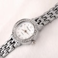 Miniatyrbild 3 av 6: Kvinnor CYD Watch Ny Elegant Lyx Kvarts Mode Casual Snidade Watch Armband Relojes silverfärgad Armbandsur Black
