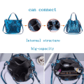 Miniatyrbild 4 av 6: Bao-väskor för kvinnor Lyxiga hink Designer Mode Messenger Crossbody-väska Dam Geometriska axelhandväskor Tygväska Handväska black small