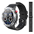 Miniatyrbild 1 av 6: LEMFO LF26 Max Smart Watch Herr Bluetooth Call Smartwatch IP68 Vattentät 360 HD Screen Standby för Android IOS Silver black(.319)