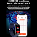 Miniatyrbild 4 av 6: E600 EKG Smart Watch Herr Icke-invasiv Blodsocker Puls Blodtrycksmätare Sportsteg Smartwatch Dam Android add metal silver(.1254)
