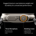 Miniatyrbild 6 av 6: Ny Smart Watch Ultra 8 NFC GPS Track 49mm Herr Dam Smartwatch Series 8 Termometer BluetoothCall Vattentät Sport För Apple BlackHY White GS