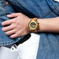 Miniatyrbild 5 av 6: NAVIFORCE Lyxmärke Originalklockor För Herr Casual Kronograf Alarm Quartz Watch Läder Vattentät Klocka 9163 GGLABN BOX
