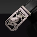 Miniatyrbild 6 av 6: Lyxmärke tiger automatiskt spänne man vitt bälte äkta läder modedesigner Casual Hög kvalitet ceinture homme Red silver 115CM
