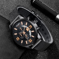 Miniatyrbild 4 av 6: 2023 Klockor Herr Mode Kalender Watch Herr Business Rostfritt stål Mesh Bälte Quartz Armbandsur Man Watch relogio masculino Mesh Silver Blue