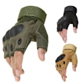 Miniatyrbild 3 av 6: Taktiska utomhushandskar Airsoft Sporthandskar Halvfinger Militär Män Stridshandskar Andas Skytte Jakt Cykelhandskar Khaki M