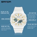 Miniatyrbild 5 av 6: SANDA Utomhussportklockor Män Ms LED Digitala klockor Militär Vattentät Date Elektronisk Watch Pojke Tjej Relogio Masculino Black gold