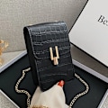 Miniatyrbild 2 av 6: Krokodilmönster Mode Damväska Högkvalitativ textur Axelväska Mobiltelefonväska PU-spänne Crossbody-väskor för kvinnor Red