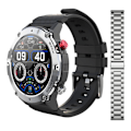 Miniatyrbild 1 av 6: LEMFO LF26 Max Smart Watch Herr Bluetooth Call Smartwatch IP68 Vattentät 360 HD Screen Standby för Android IOS Silver silver