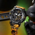 Miniatyrbild 5 av 6: SMAEL Sportig watch för män Vattentät kronograf Alarmräknare Klocka Casual idéer för män reloj hombre 8007 BLACK GOLD