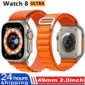 Miniatyrbild 2 av 6: Ny Smart Watch Ultra 8 NFC GPS Track 49mm Herr Dam Smartwatch Series 8 Termometer BluetoothCall Vattentät Sport För Apple BlackHY Blue YJ
