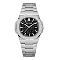 Miniatyrbild 1 av 6: PINTIME Nytt mode för män Casual PP watch Frostat case Quartz Urtavla Klockor Lyxdesign Män Sport Armbandsur Present med låda silver with blackA