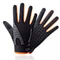 Miniatyrbild 2 av 6: Quick Dry Cykelhandskar Full Finger Touchscreen Herr Dam Handskar Andas Höstvantar Lättvikts Ridhandskar Cykling Orange M