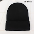 Miniatyrbild 1 av 6: Mössa Vinter för Kvinnor Män Pojkar Flickor Virkad Skullies Hatt Enfärgad Unisex Höststickad Mössa Cap Vilda Tillbehör black Head 45-60cm