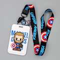 Miniatyrbild 1 av 6: Ny Marvel PVC-korthållare Spiderman Captain America Iron Man Super Hero Anime Print Student Campus Card Cover Lanyard ID-kort Xhmw01