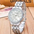 Miniatyrbild 4 av 6: 2020 Nya Relogio Feminino Kända varumärke Guld Kristall Geneva Casual Quartz Watch Kvinnor Rostfritt Stål Klänning Klockor Män Klocka Hot As shown-8