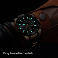 Miniatyrbild 5 av 6: REWARD Fashion Big Dial Watch Herr Toppmärke Lyx Chronograph Silikon Sport Kvartsklockor Vattentät relogio Masculino Black Green(.265)