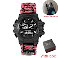 Miniatyrbild 1 av 6: SHIYUNME Brand Camouflage Military Digital Quartz Watch Herr Vattentät utomhussportklockor Herr Relogio Masculino Red  with box