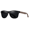 Miniatyrbild 1 av 6: BARCUR Black Walnut Solglasögon för män Trä Solglasögon Man Glasögon Polariserande glasögon UVA&B Skyddsglasögon ECO-Friendly Matte Black BARCUR Polarized