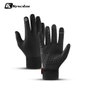 Miniatyrbild 2 av 6: Pekskärm Vindtät utomhussporthandskar Män Kvinnor Vinterhandske Fleece Thermal Varma löparhandskar Anti-halk Cykelhandskar A0001-DB L