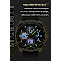 Miniatyrbild 4 av 6: Nya original NAVIFORCE Business Luxury Läder Klockor Herr Sport 3ATM Vattentät LCD Display Watch För Man Quartz Armbandsur SBEBE