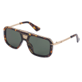 Miniatyrbild 1 av 6: 2022 New Retro Double Bridges Herr Solglasögon Mode Svarta Klara Glasögon Trending Hollow Leopard Blå Solglasögon Män Kvinnor Shad C05 Leopard Green Sunglasses