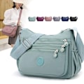 Miniatyrbild 2 av 6: Messenger Bag Causal Kvinnor Axelväska Multi Nylon Kvinna Crossbody-väskor Kvinna Crossbody Moderväska Shoudlerväska Gray 01