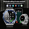 Miniatyrbild 4 av 6: Ny NFC Smart Watch Herr Smart Bluetooth Call Sport GPS Track Smartwatch Dam Hjärtfrekvens EKG PPG Smartwatch För Android ios Black Leather Original box
