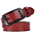 Miniatyrbild 1 av 6: DINISITON Bälten för kvinnor för kvinnor Äkta läderbälte Mode matchande band Kohud Casual Designerbälte av hög kvalitet Red 115cm