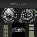 Miniatyrbild 5 av 6: SMAEL Dual Display Digital LED Watch Pointer Typ Quartz Elektriska klockor Relogio Masculino Uomo Sportklocka 1545 CAMOKHAKI
