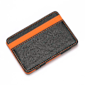 Miniatyrbild 1 av 6: PURDORED 1 st Magic Card Holder Solid Herr Visitkortsfodral Konstläder Case Plånbok Herr Casual Reseplånbok orange