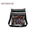 Miniatyrbild 2 av 6: Miyahouse Casual Liten Dubbel Dragkedja Messenger Bag Kvinnor Tecknad Uggla Printed Flap Bag Axelväska Damer 550c
