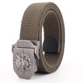 Miniatyrbild 1 av 6: Canvas automatiskt spänne bälte för män Tactical Army hög kvalitet 4 mm tjocka 38 mm breda byxor Tillbehör Nytt träningsbälte för utomhusbruk gold Army green 130cm