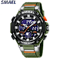 Miniatyrbild 2 av 6: Nya digitala klockor för män Case Vattentät Funktionell Analog Sport Watch SMAEL 8069 Red