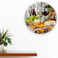 Miniatyrbild 3 av 6: Fruktkaka Kex Vinglas Modern Väggklocka För Hemmakontor Väggdekoration Vardagsrum Badrumsinredning Nål Hängande Klocka HZF02774